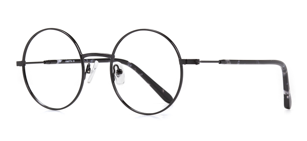 CARETTA Eyeglasses Teenage Woman Round Full-Rimmed Metal Unfiltered CRTTA MTL 7549-C.03